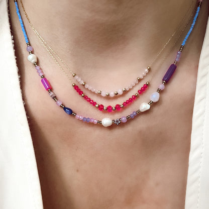 Capri necklace light pink