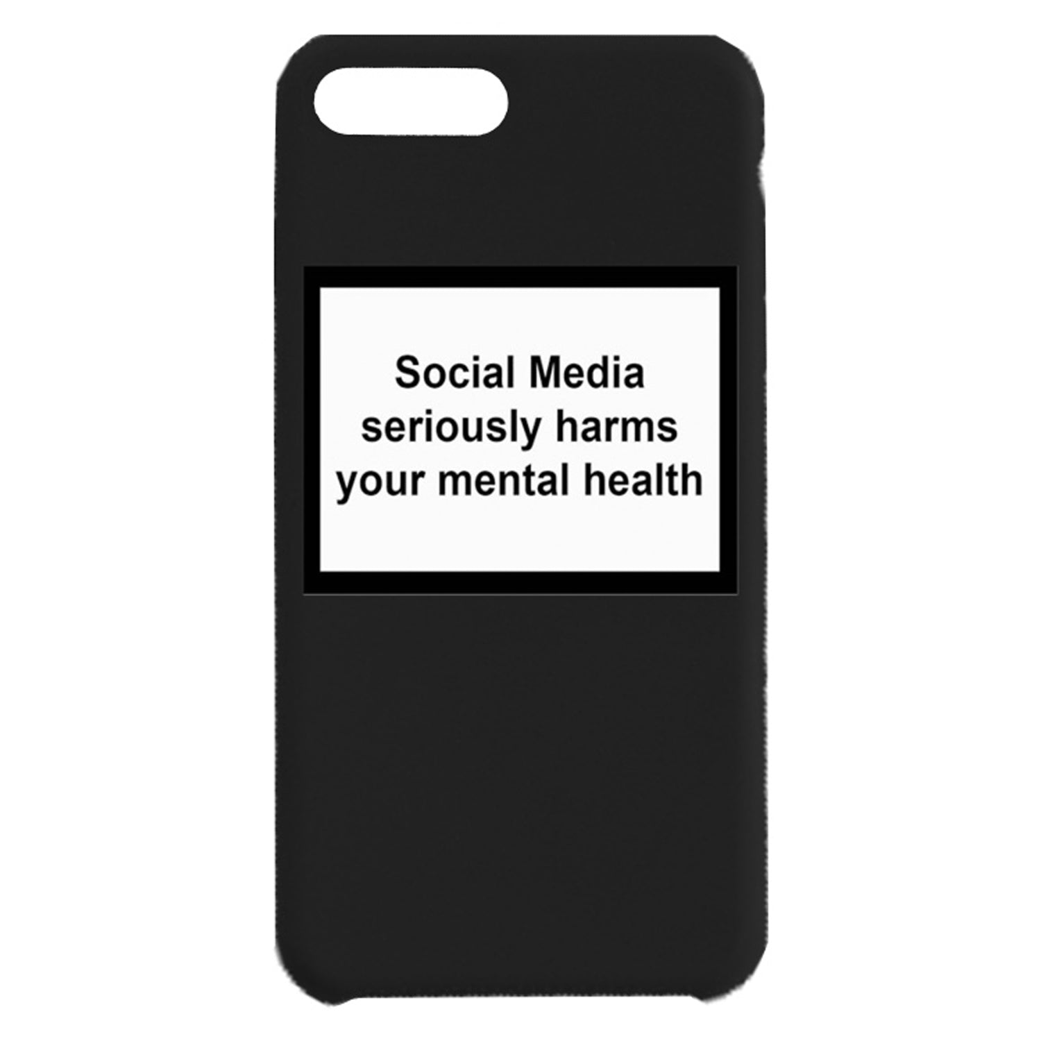Black soft iPhone case with text: &