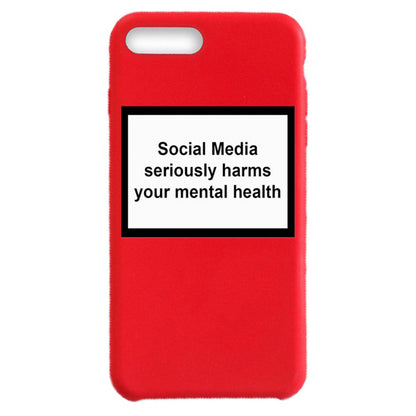 Red soft iPhone case with text: &