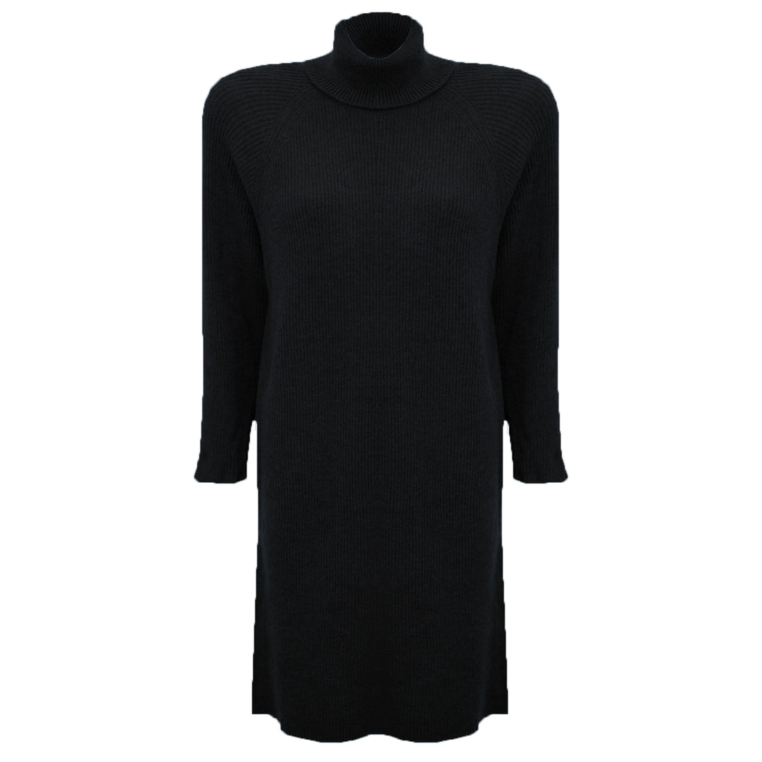 Midi gebreide col jurk zwart. Zwarte col jurk gebreid. Zwarte midi gebreide jurk met col. De jurk is one-size en geschikt voor maat S-XL. Materiaal van de jurk is 42% acryl, 30% nylon, 28% polyester.   Afmetingen | One-size | Lengte 86 cm | Taille breedte 57 cm